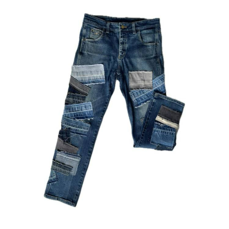 Foxy Patchwork Denim Jeans - Slim Fit image 0