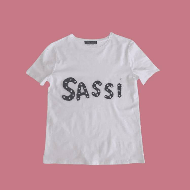 Sassi Casual White T-shirt Extra Small image 0