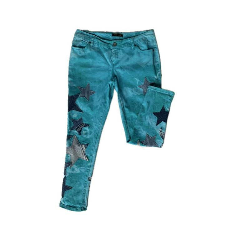 Women's Denim Blue Jeans - Swimming with Stars ,Fitted image 0