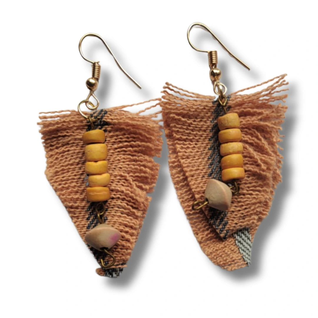 Sassi Denim Tassel Earrings