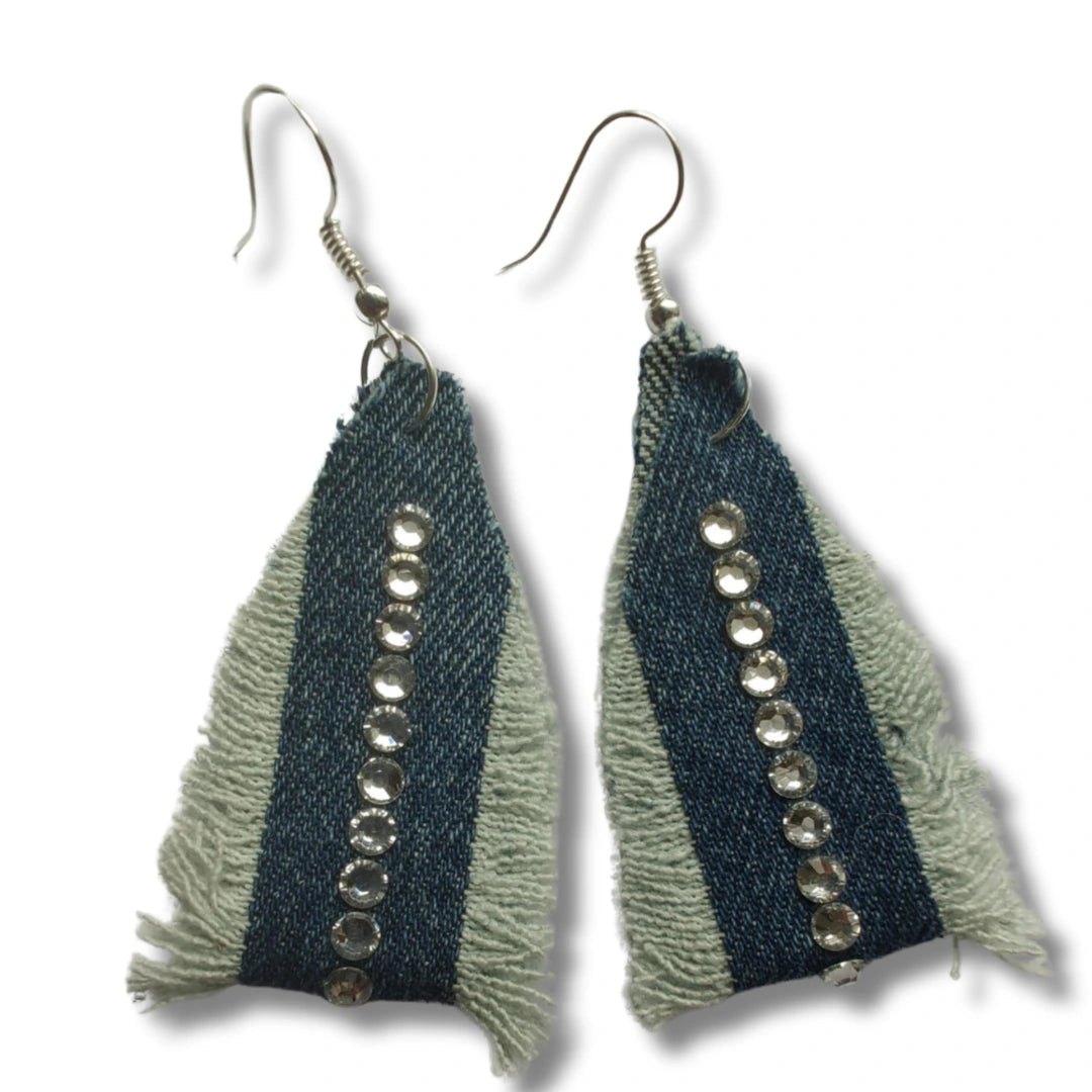 Sassi Denim Summer Tassel Earrings