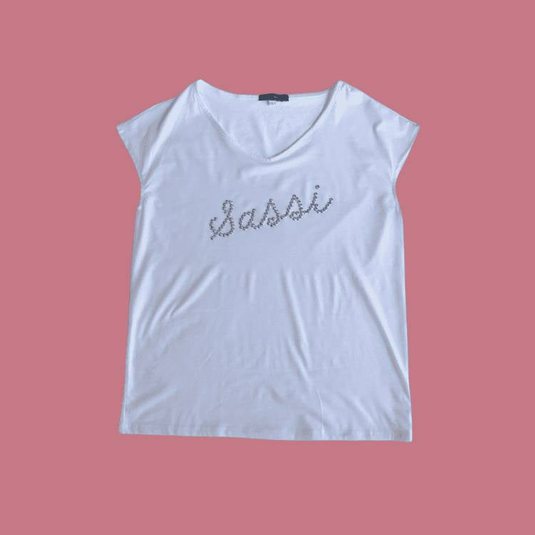 Sassi White T-shirt Large - Women's Casual image 0