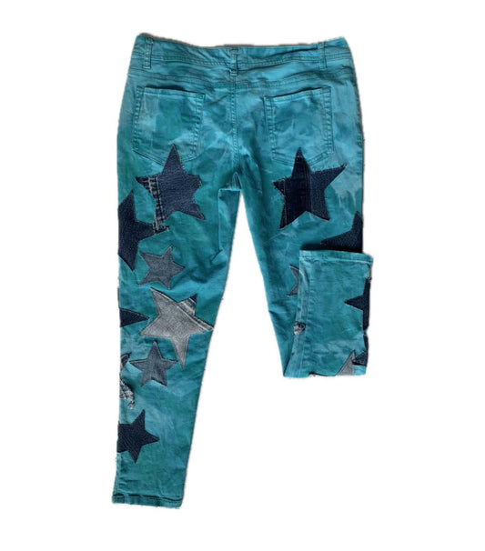 Women's Denim Blue Jeans - Swimming with Stars ,Fitted image 1