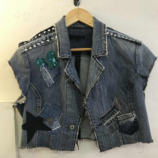 Original Custom Upcycled Demin Jacket
