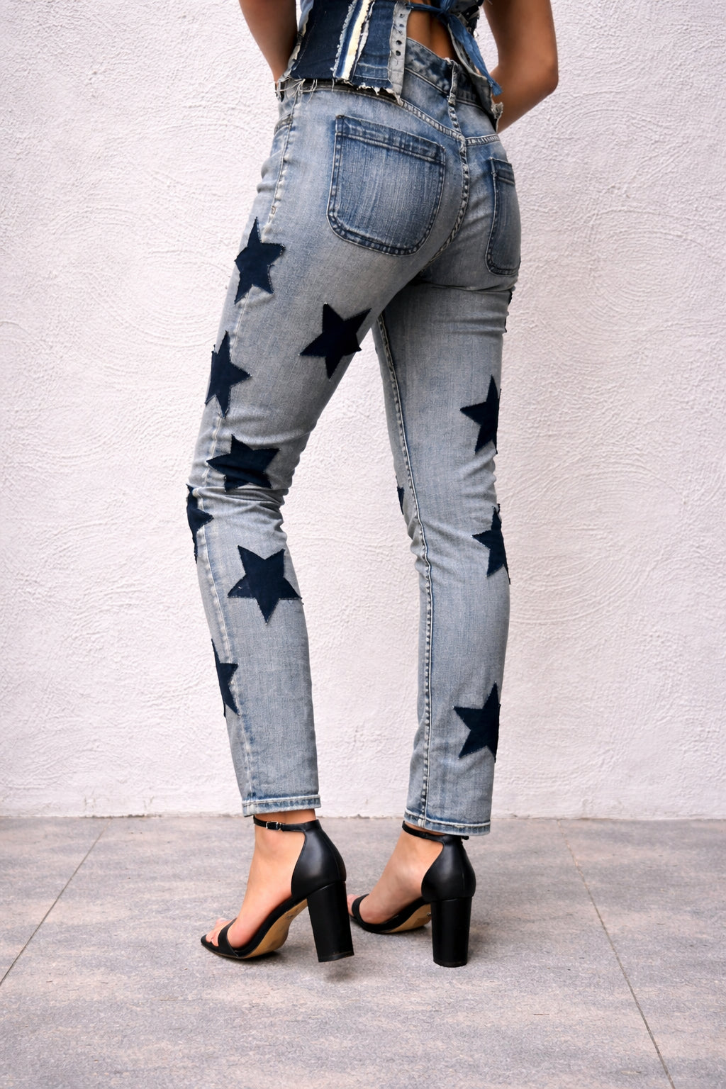 Sassi Denim Blue Star Patchwork Jeans
