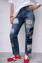 Foxy Patchwork Denim Jeans - Slim Fit