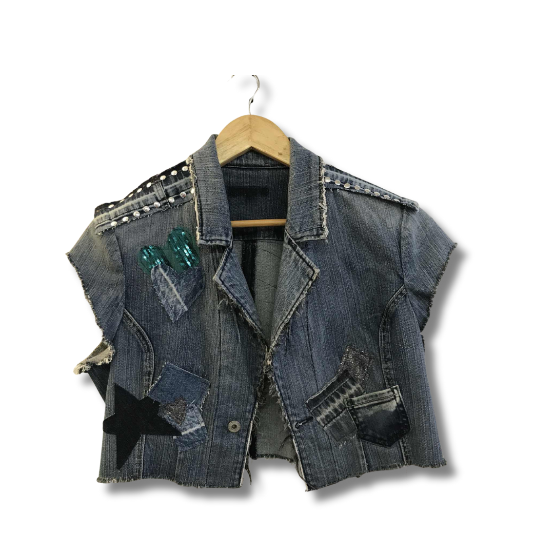 Original Custom Upcycled Demin Jacket