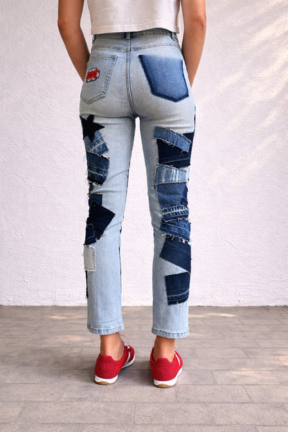 Sassi Denim Star Bam Patchwork Jeans