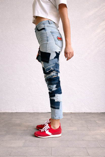 Sassi Denim Star Bam Patchwork Jeans