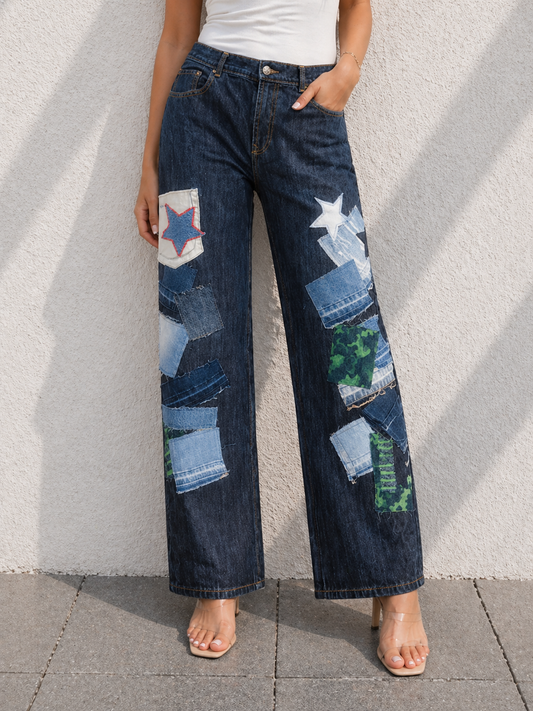 Soho Sassi Denim Patchwork Jeans