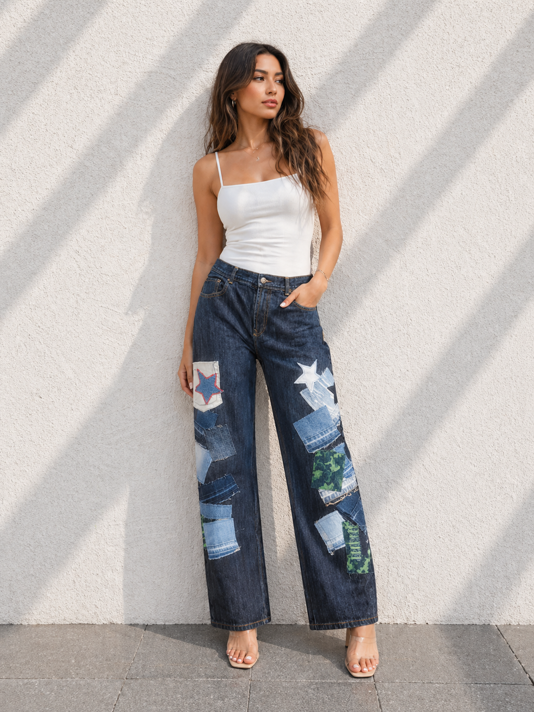 Soho Sassi Denim Patchwork Jeans