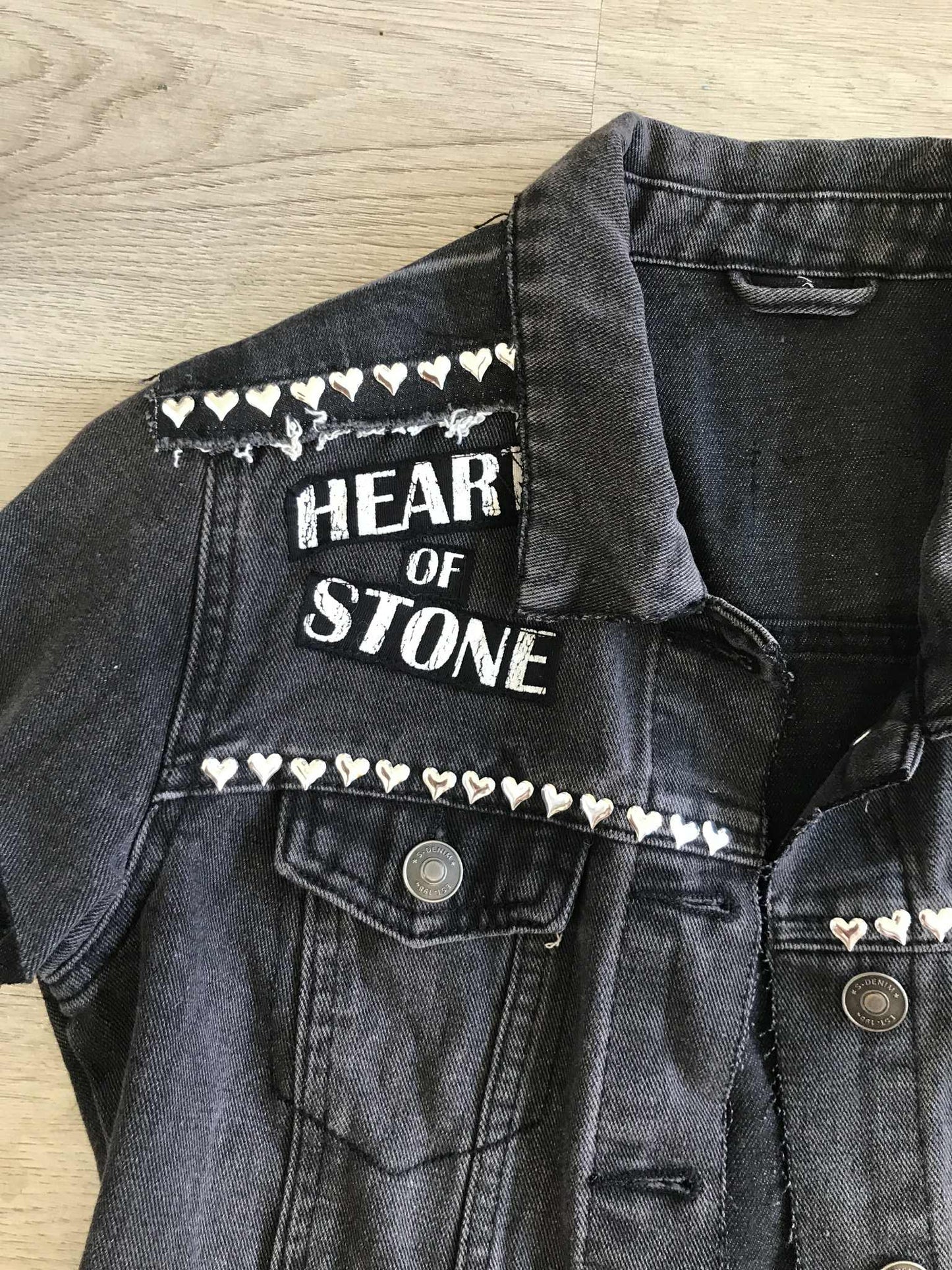 Upcycled Denim Vest Women’s Size 10 | Cher Inspired “Heart of Stone” Jacket | Handmade Rocker Vest